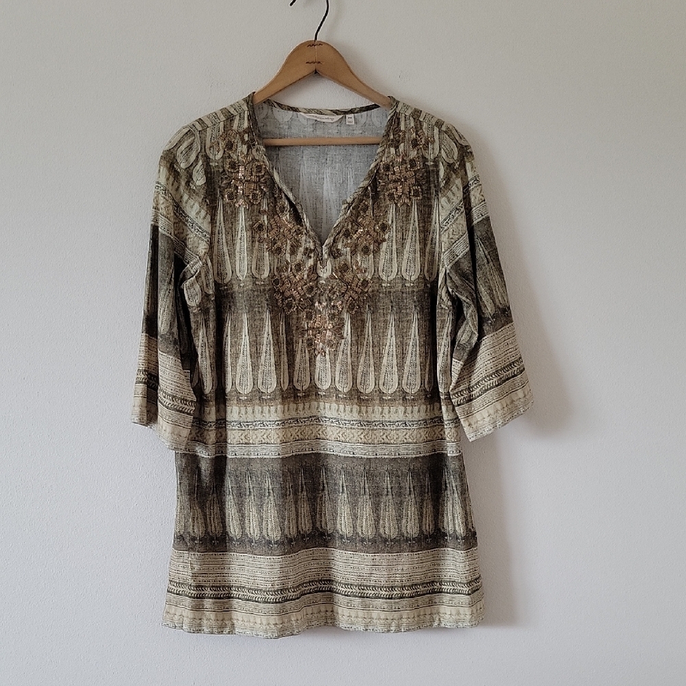 Soft Surroundings Beaded Tunic Size‎ Medium Petite MP
